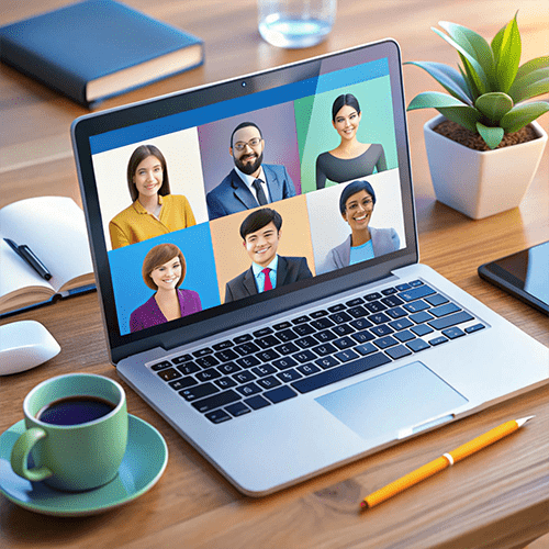 Online meeting 1 online meeting pagina afbeelding